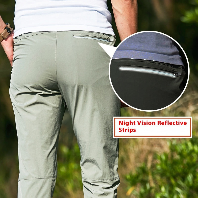 Mesh Ice Silk Leisure Men's Plus Size Loose Elastic Outdoor Workout Pants - D&A