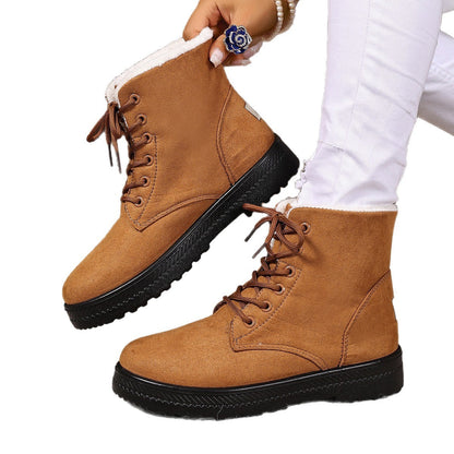 Women's Fashionable Waterproof High-top Cotton-padded Snow Boots - D&A