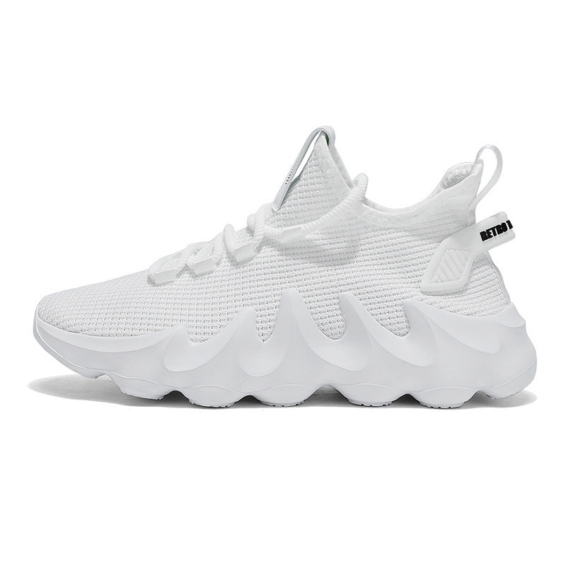 Men's Casual All-matching And Lightweight Breathable Sock-like Shoes White 42 - D&A