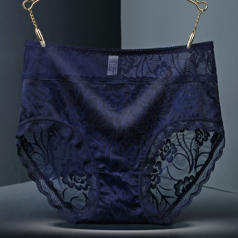 Lace seamless women underwear Black blue - D&A