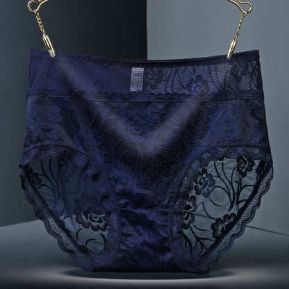 Lace seamless women underwear Black blue - D&A
