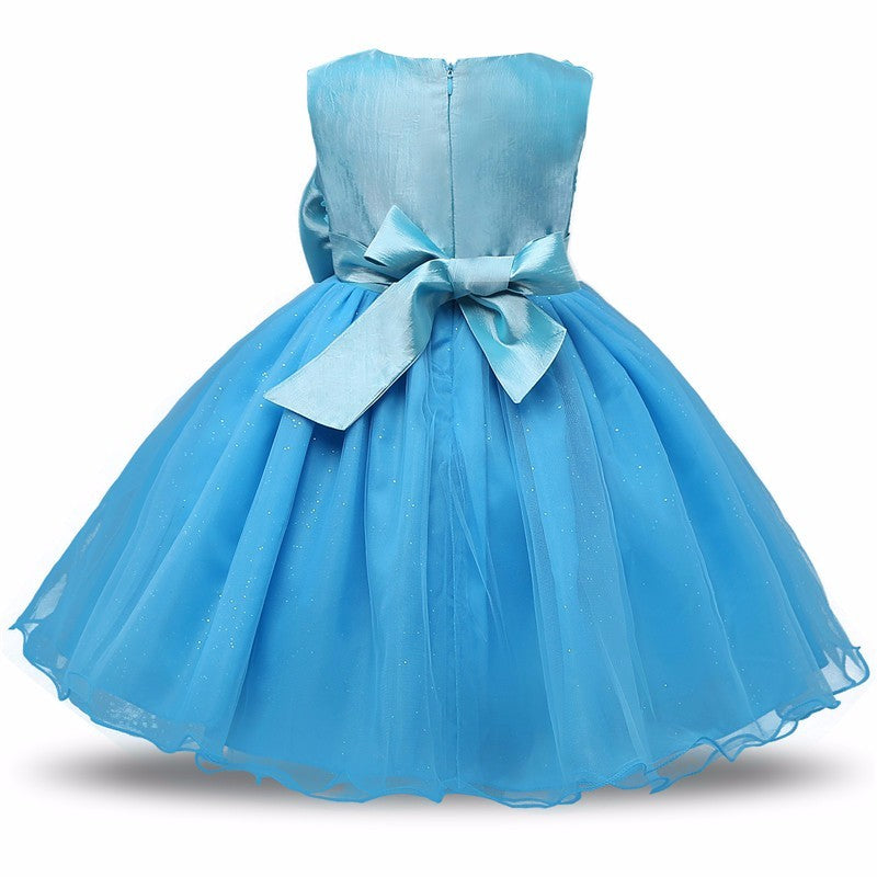 Princess Flower Girl Dress Summer Tutu Wedding Birthday Party Dresses - D&A