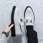 Thick Bottom Slip-on Business Casual Leather Shoes - D&A