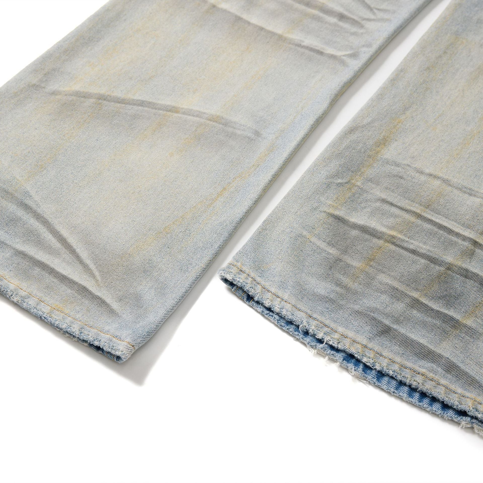 American High Street Waste Soil Wind Splash Ink Worn Jeans - D&A