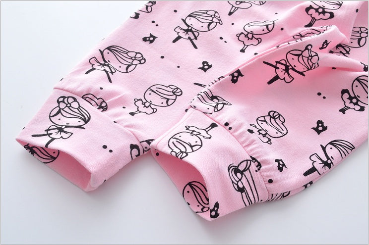 Infant Baby Girls Clothes Daddy's Little Girl T-shirt Cartoon Pants Headband Toddler Outfits Clothing Set - D&A