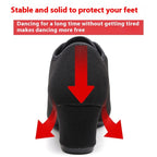 Oxford Cloth Dancing Shoes Ethnic Dance Middle Heel Men's Professional Ballroom Dancing Shoes - D&A