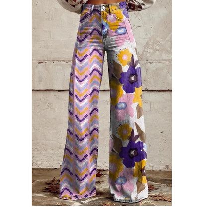Hot Selling Plus Size Women's Casual Pants Thin Imitation Jeans D - D&A