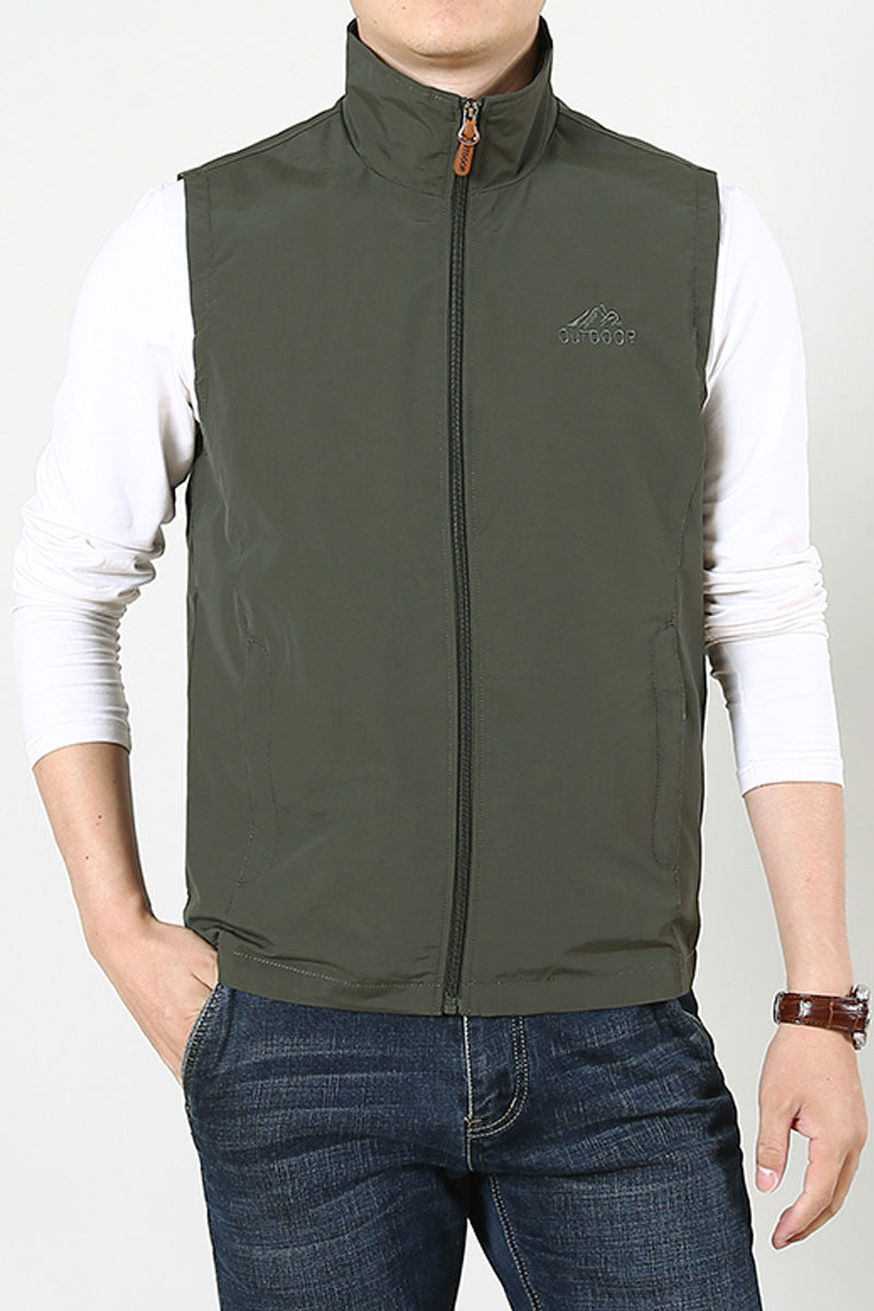 Niandun Spring Vest Men's Thin Waistcoat Vest Army Color - D&A