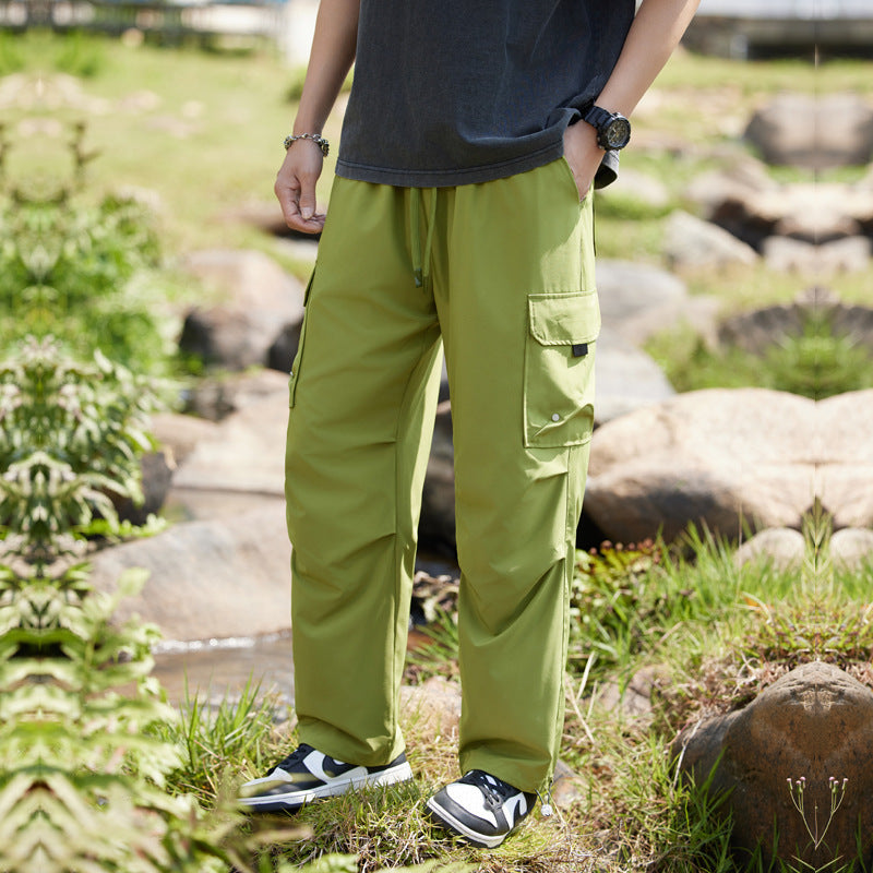 Rush Casual Pants Men's New Summer Quick-drying Men's Design Overalls Avocado Green - D&A