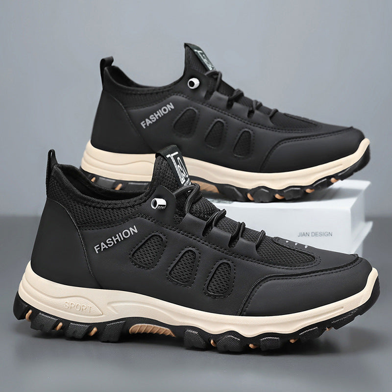 Soft Bottom Lightweight Travel Shoes Middle-aged And Elderly Black Bag - D&A