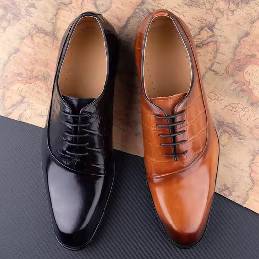 Men's Dress Shoes First Layer Cowhide Handmade - D&A