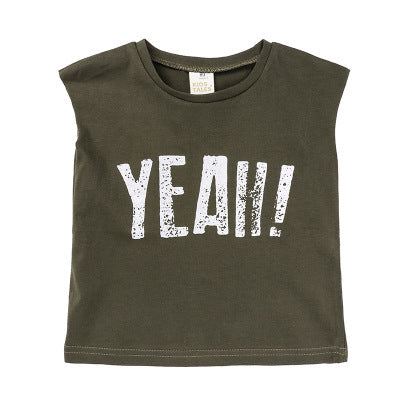 Children's sleeveless t-shirt Army Green - D&A
