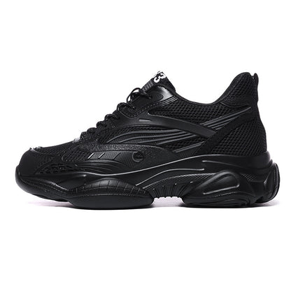 Breathable Versatile Sneaker Casual Mesh Black 6CM - D&A