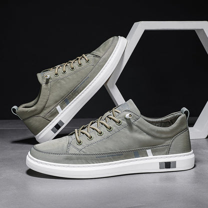 Breathable Ice Silk Cloth Casual Shoes Pure Color Tied Casual And Comfortable Low Top Sneaker - D&A