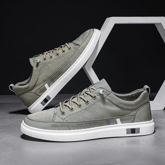 Breathable Ice Silk Cloth Casual Shoes Pure Color Tied Casual And Comfortable Low Top Sneaker - D&A