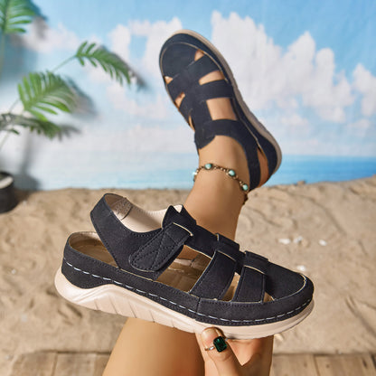 Harajuku Roman Closed Toe Fashion Platform Sandals For Women - D&A