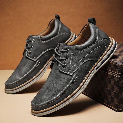 Men's Casual Leather Shoes Genuine Leather Plus Size Breathable Trendy Shoes Casual Leather Shoes - D&A