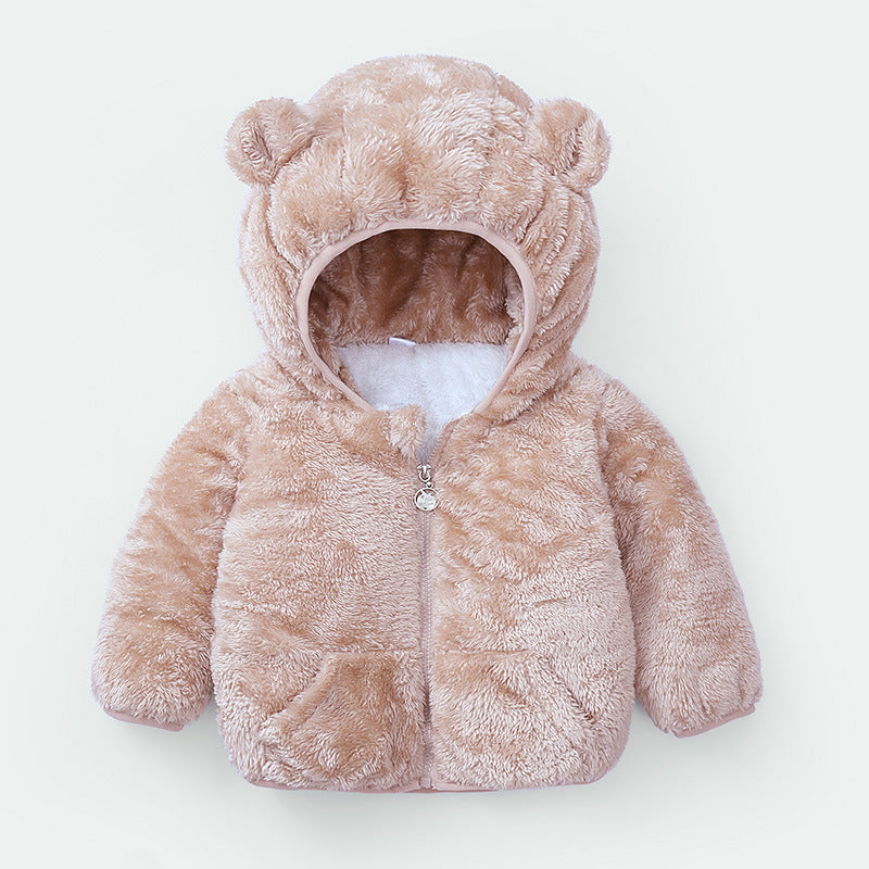 new baby winter padded jacket cotton jacket Brown - D&A
