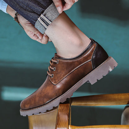 British Style Retro Casual Leather Shoes Men's Casual - D&A