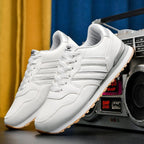 Leather Men's Casual And Lightweight Running Sports Shoes - D&A