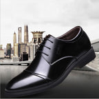 Men's Shoes Plus Size Business Formal Wear Leather Shoes Breathable Lace Up - D&A
