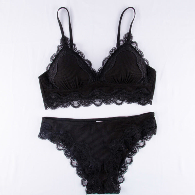 Lace underwear suit women Black - D&A