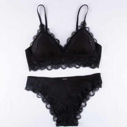 Lace underwear suit women Black - D&A
