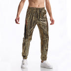 Men's New Round Wave Bronzing Hip Hop Glossy Casual Pants Men - D&A