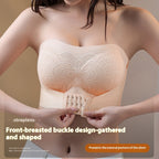 Front Closure Bra Strapless Wireless Push Up Anti-slip Bra - D&A