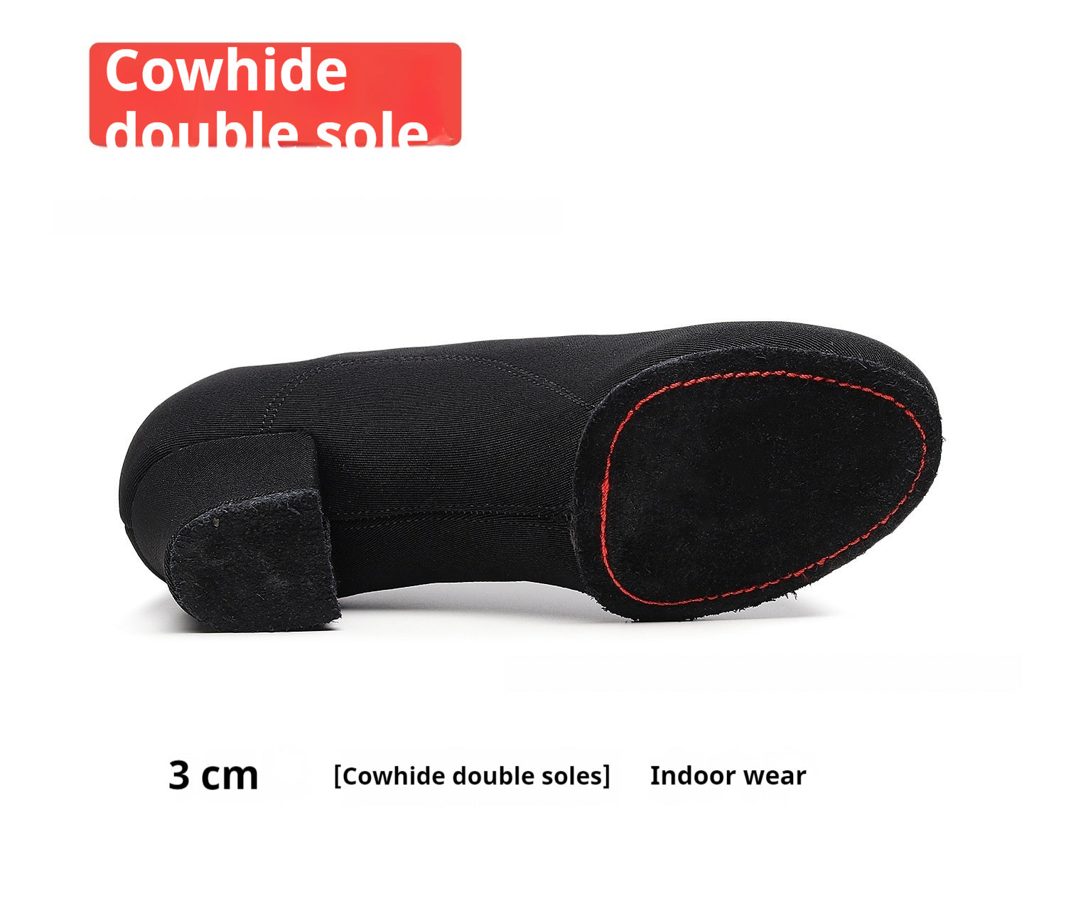 Oxford Cloth Dancing Shoes Ethnic Dance Middle Heel Men's Professional Ballroom Dancing Shoes Black 3CM Indoor A - D&A
