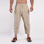 Cotton And Linen Casual Eighth Pants - D&A