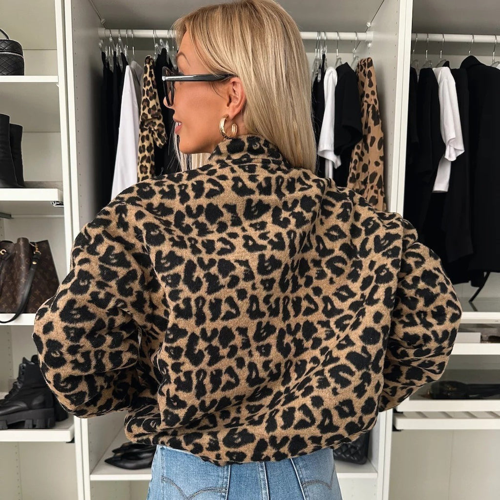 Spring And Autumn Vintage Leopard Print Jacket Coat For Women - D&A