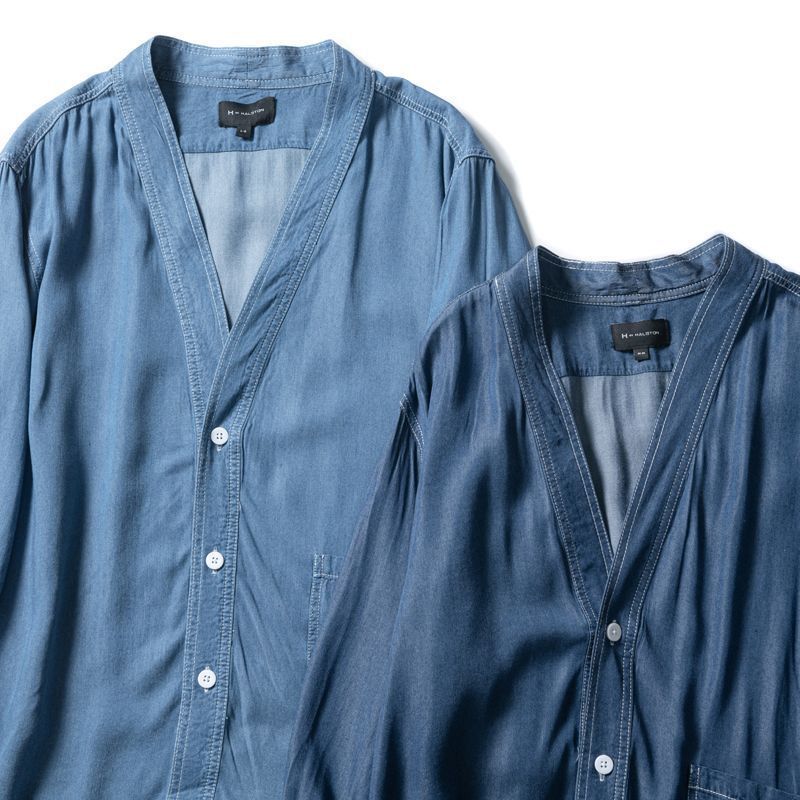 Men Three-quarter Sleeve Trendy Loose V-neck Casual Denim Coat - D&A