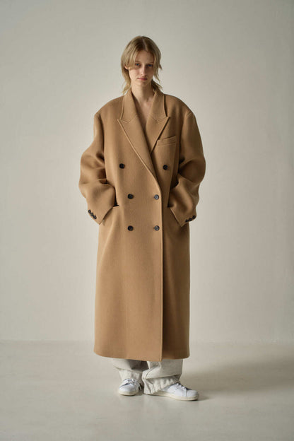 Loose And Lazy Style Thickened Woolen Coat Camel - D&A