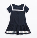 Sanlutoz Girls Clothes Summer Kids Dress For Girl Uniform Short Sleeve Girl Dress Cotton Toddler Fashion Brand New - D&A