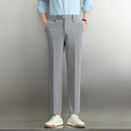 Simple Suit Pants Men's Loose Straight Business Trousers SF28 Light Gray - D&A