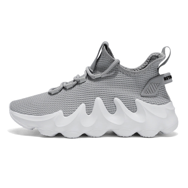 Men's Casual All-matching And Lightweight Breathable Sock-like Shoes Gray - D&A