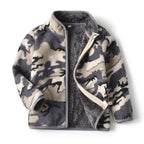 Thick Fur Printed Coats Kids Zipper - D&A