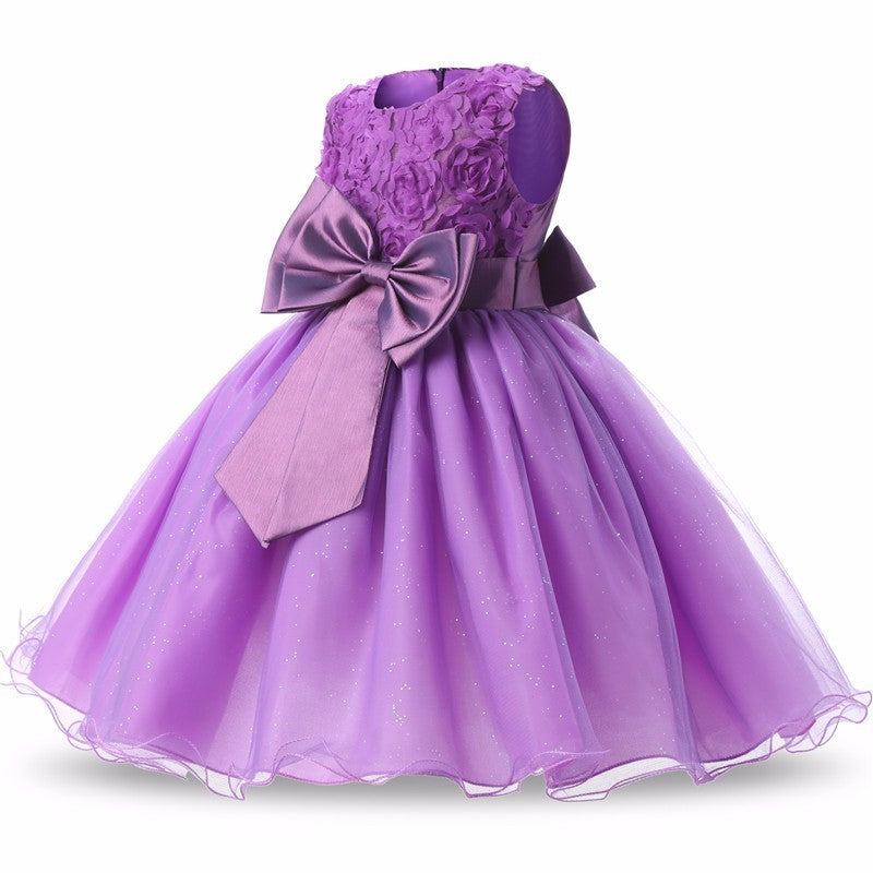 Princess Flower Girl Dress Summer Tutu Wedding Birthday Party Dresses - D&A