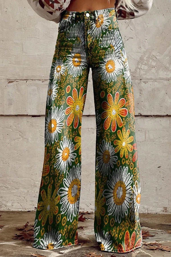 Hot Selling Plus Size Women's Casual Pants Thin Imitation Jeans D - D&A