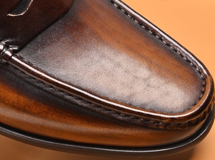 Men's Fashion Breathable Casual Leather Shoes - D&A