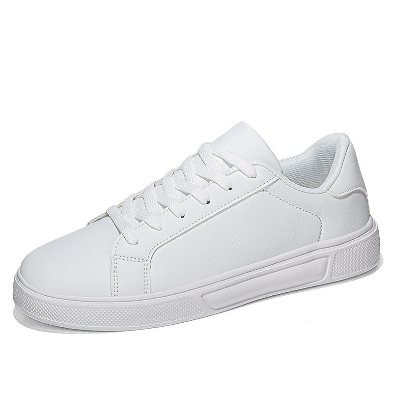 Flat Bottom Comfort Board Korean Leather Casual Sneakers - D&A