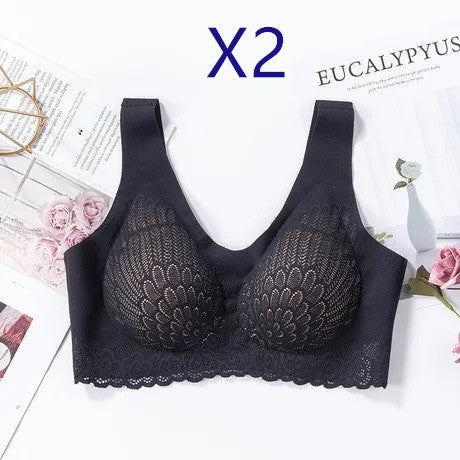 Underwear lace bra Black skin2pcs - D&A
