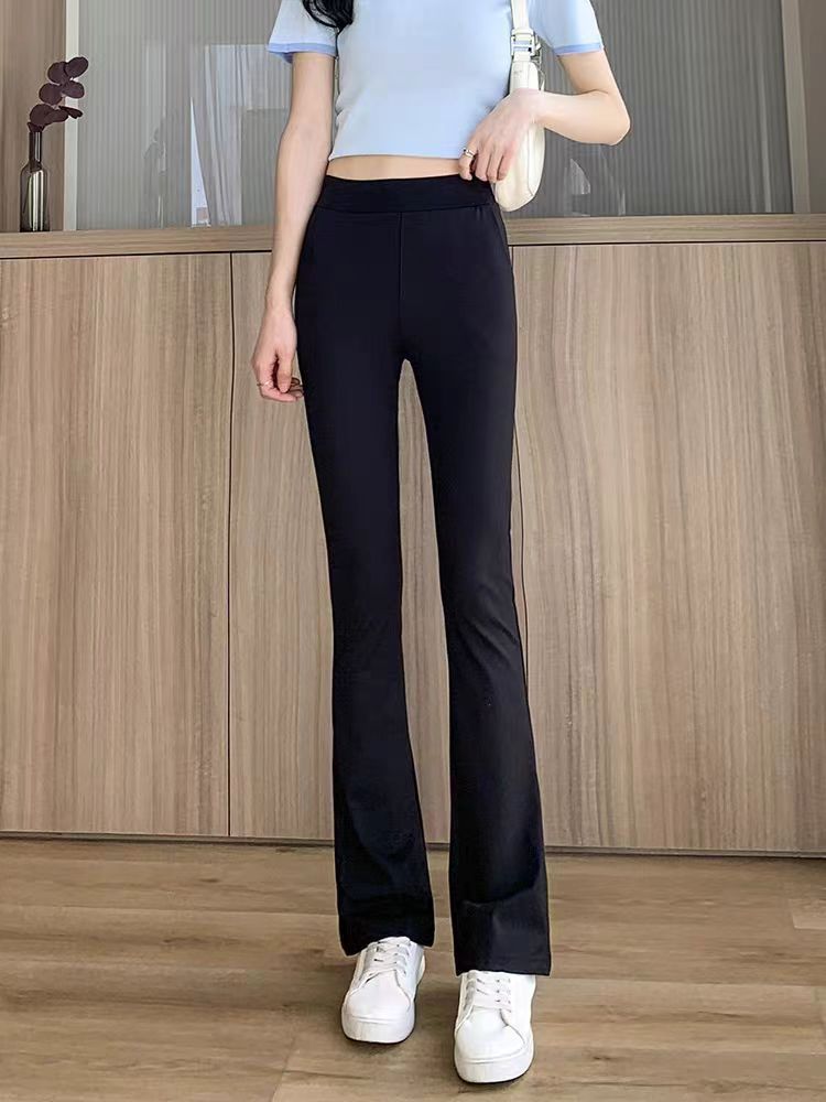 Black Weila Shark Pants Women's High Waist Stretch K050Vans No Pocket - D&A