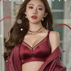 Satin Mesh Bra Medium-weight Cup Wireless Backless Bra - D&A