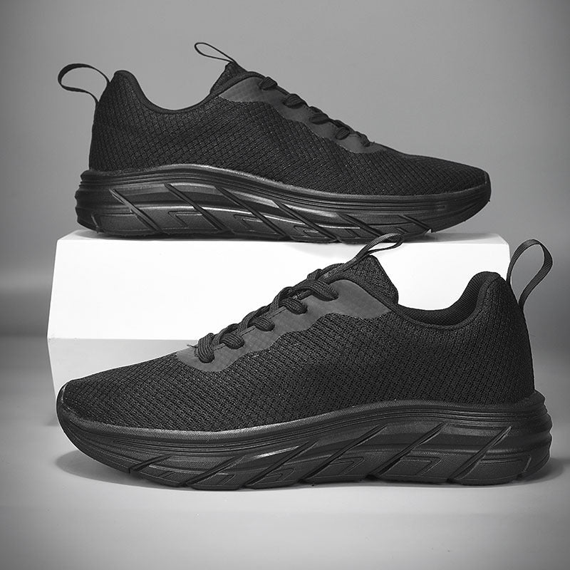 Men's Shoes Travel Mesh Breathable Comfortable Platform Sneaker Y3000 Black - D&A