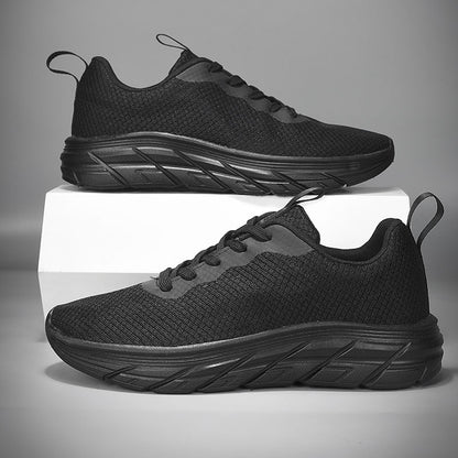Men's Shoes Travel Mesh Breathable Comfortable Platform Sneaker Y3000 Black - D&A