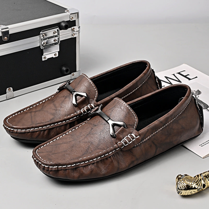 Genuine Leather All-match Men's Slip-on Gommino - D&A