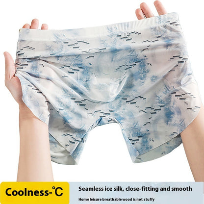 Ice Silk Sense Seamless Ultra-thin Transparent Men's Underwear Male U Convex Big Bag - D&A