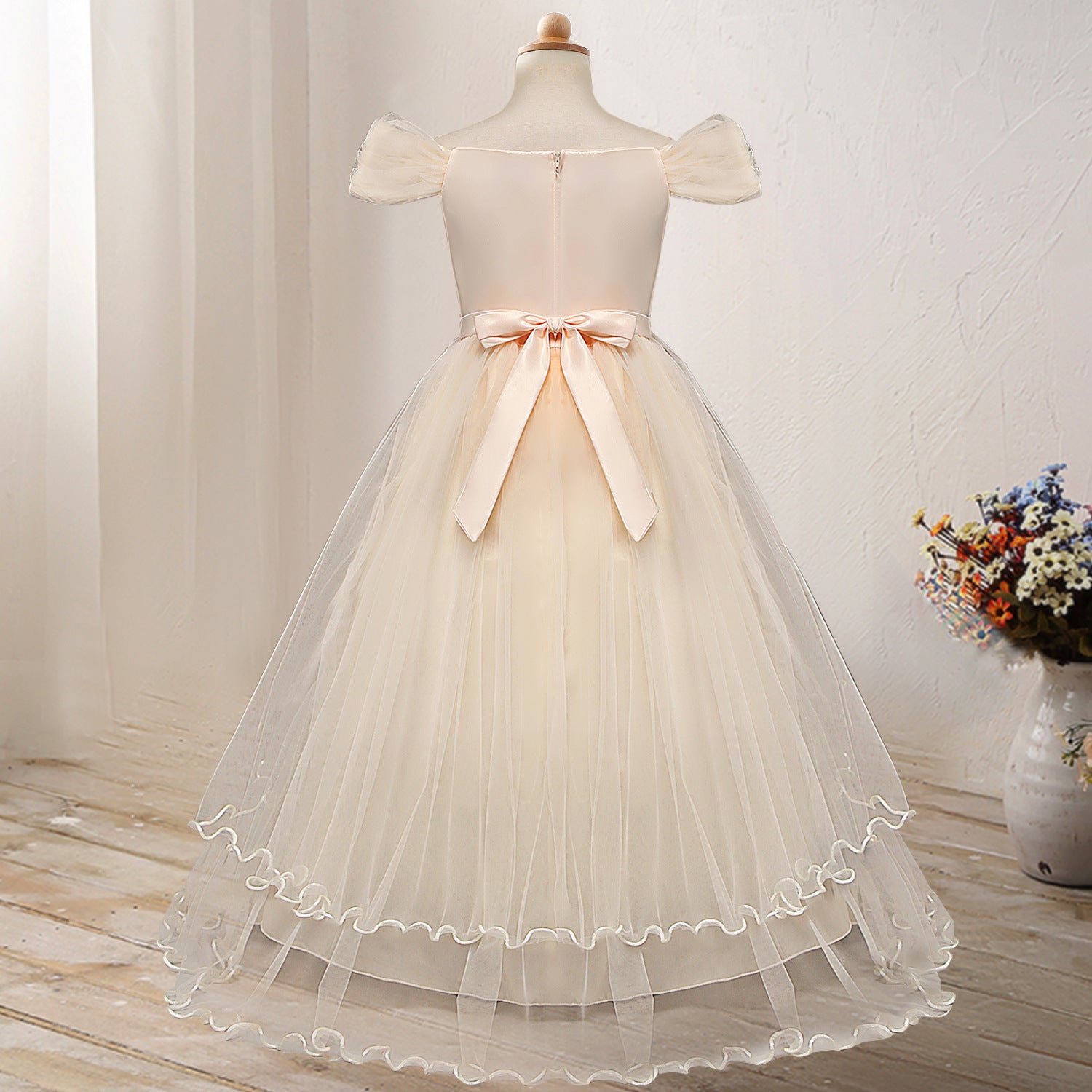 One-shoulder Princess Flower Dress Costume - D&A